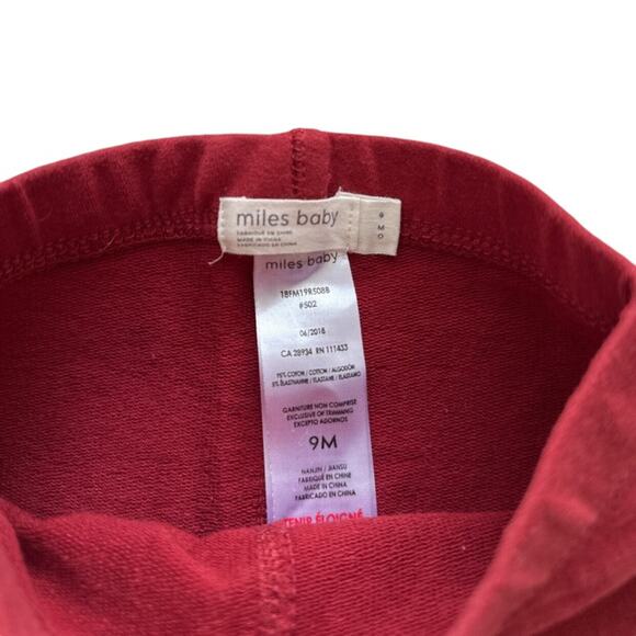 Miles Baby Red Leggings Size 9m - Picture 3 of 3